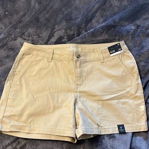 Ana twill khaki shorts